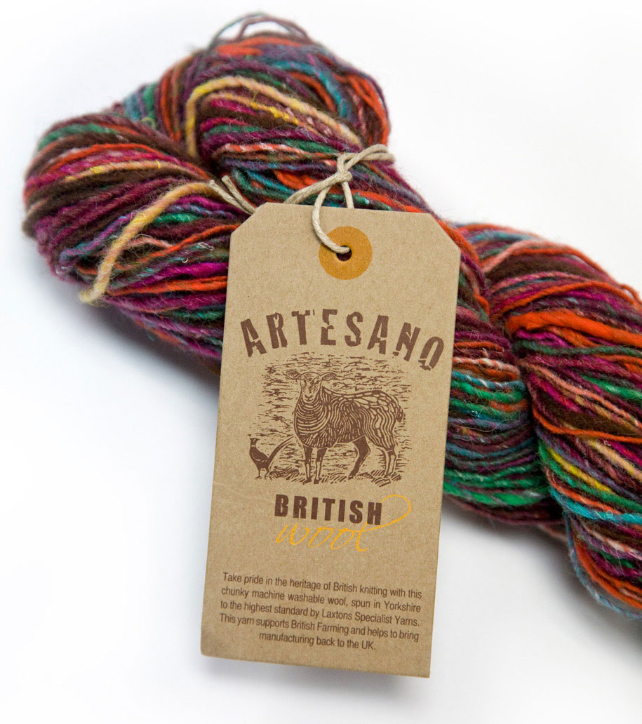 Artesano British Wool label